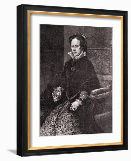 Mary Tudor-Antonio Ciseri-Framed Giclee Print