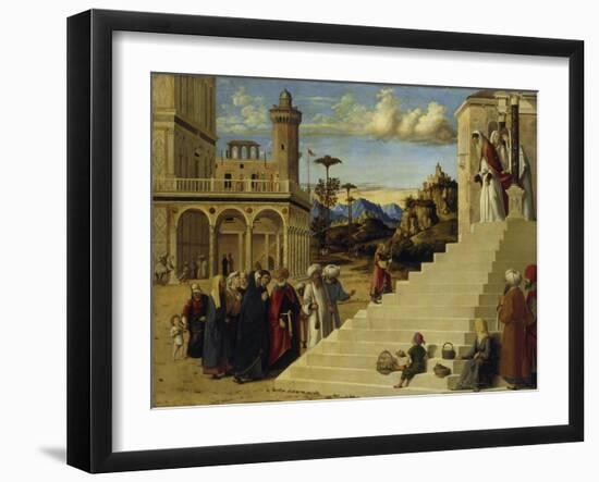 Mary Visits the Temple, before 1500-Cima da Conegliano-Framed Giclee Print