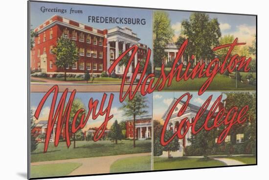 Mary Washington College, Fredricksburg-null-Mounted Art Print