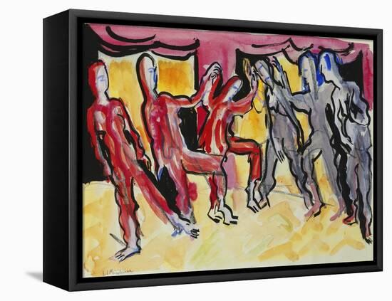 Mary Wigman Dance Group (Recto); Tanzgruppe Mary Wigman (Recto), 1926-Ernst Ludwig Kirchner-Framed Premier Image Canvas