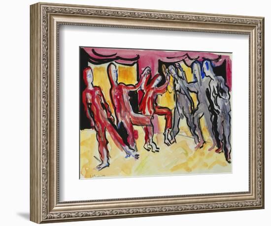 Mary Wigman Dance Group (Recto); Tanzgruppe Mary Wigman (Recto), 1926-Ernst Ludwig Kirchner-Framed Giclee Print