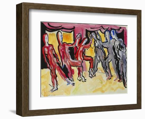 Mary Wigman Dance Group (Recto); Tanzgruppe Mary Wigman (Recto), 1926-Ernst Ludwig Kirchner-Framed Giclee Print