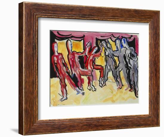 Mary Wigman Dance Group (Recto); Tanzgruppe Mary Wigman (Recto), 1926-Ernst Ludwig Kirchner-Framed Giclee Print