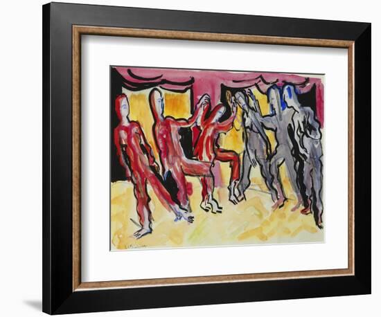 Mary Wigman Dance Group (Recto); Tanzgruppe Mary Wigman (Recto), 1926-Ernst Ludwig Kirchner-Framed Giclee Print