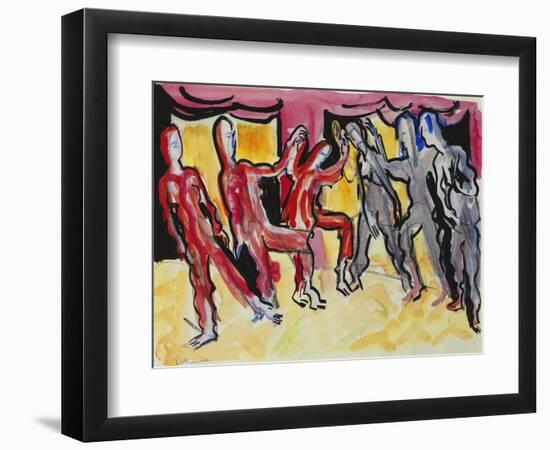 Mary Wigman Dance Group (Recto); Tanzgruppe Mary Wigman (Recto), 1926-Ernst Ludwig Kirchner-Framed Giclee Print