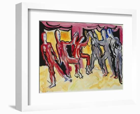 Mary Wigman Dance Group (Recto); Tanzgruppe Mary Wigman (Recto), 1926-Ernst Ludwig Kirchner-Framed Giclee Print