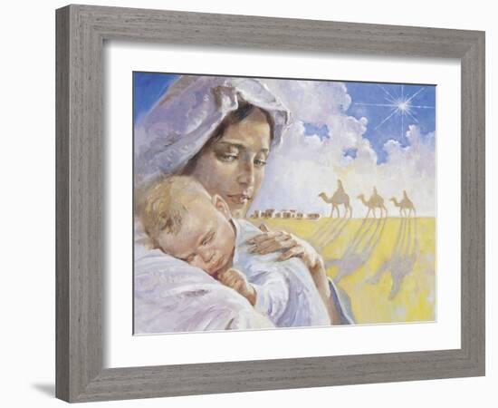 Mary with Baby Jesus-Hal Frenck-Framed Giclee Print