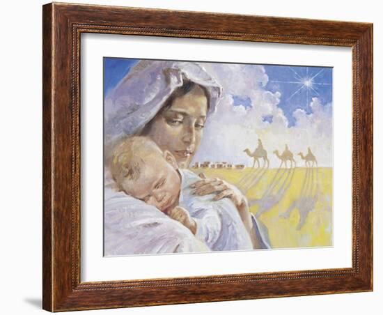 Mary with Baby Jesus-Hal Frenck-Framed Giclee Print