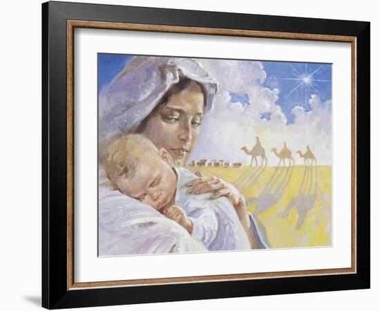 Mary with Baby Jesus-Hal Frenck-Framed Giclee Print