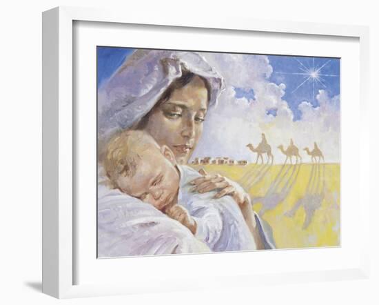 Mary with Baby Jesus-Hal Frenck-Framed Giclee Print