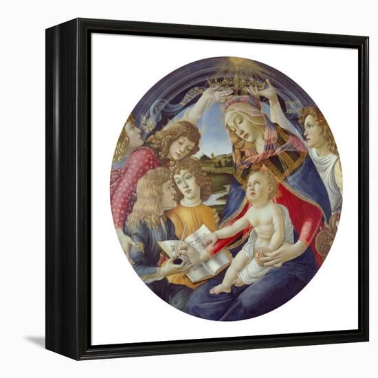 Mary with Child and Five Angels (Madonna Del Magnificat). Tondo, about 1481-Sandro Botticelli-Framed Premier Image Canvas