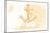 Maryland - Anchor - Yellow - Coastal Icon-Lantern Press-Mounted Art Print