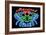 Maryland - Blue Crab Neon Sign-Lantern Press-Framed Premium Giclee Print