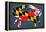 Maryland - Crab Flag - No Text-Lantern Press-Framed Stretched Canvas