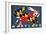 Maryland - Crab Flag-Lantern Press-Framed Art Print