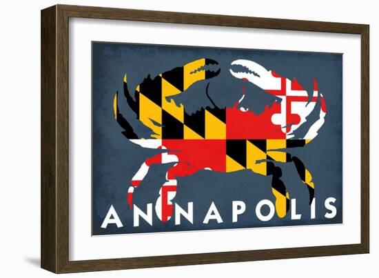 Maryland Flag Crab - Annapolis, Maryland-Lantern Press-Framed Art Print