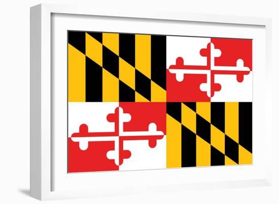 Maryland - State Flag-Lantern Press-Framed Art Print