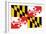 Maryland - State Flag-Lantern Press-Framed Art Print