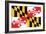 Maryland - State Flag-Lantern Press-Framed Art Print