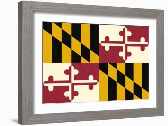 Maryland State Flag-Lantern Press-Framed Art Print