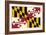 Maryland State Flag-Lantern Press-Framed Art Print