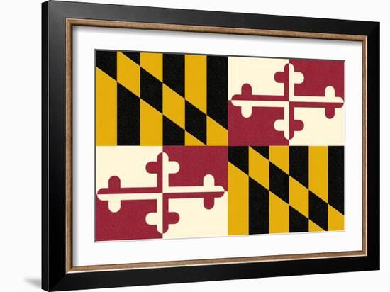Maryland State Flag-Lantern Press-Framed Art Print