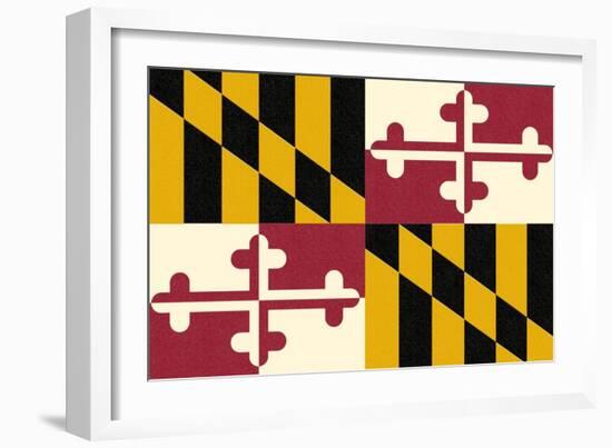 Maryland State Flag-Lantern Press-Framed Art Print