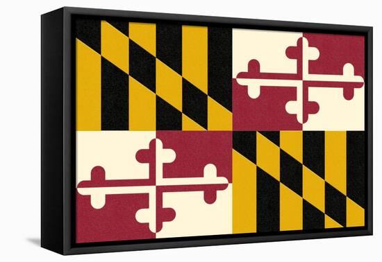 Maryland State Flag-Lantern Press-Framed Stretched Canvas