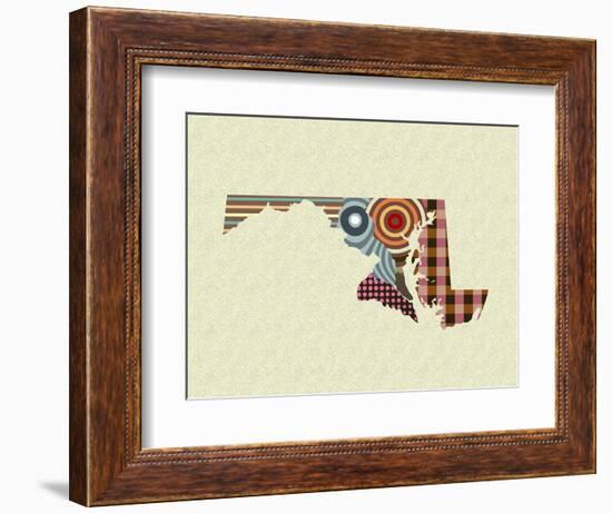 Maryland State Map-Lanre Adefioye-Framed Giclee Print