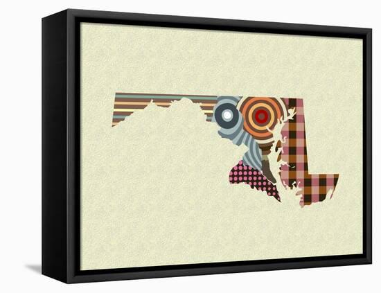 Maryland State Map-Lanre Adefioye-Framed Premier Image Canvas