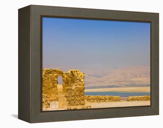 Masada Ruins, Dead Sea, Israel-Keren Su-Framed Premier Image Canvas