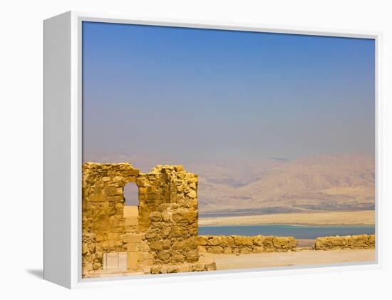Masada Ruins, Dead Sea, Israel-Keren Su-Framed Premier Image Canvas