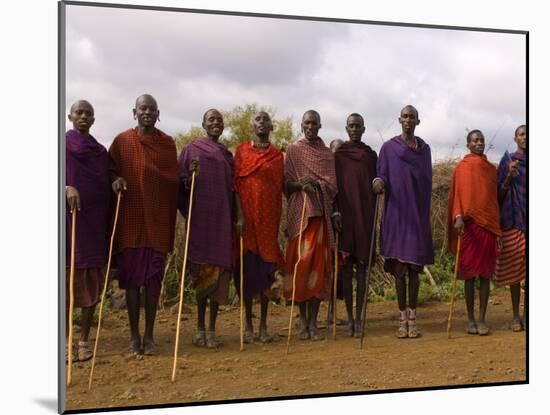 Masai, Amboseli National Park, Kenya, East Africa, Africa-Pitamitz Sergio-Mounted Photographic Print