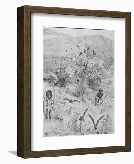 Masai Camp, C.1884-Harry Hamilton Johnston-Framed Giclee Print