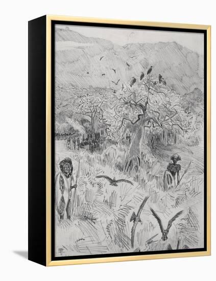 Masai Camp, C.1884-Harry Hamilton Johnston-Framed Premier Image Canvas