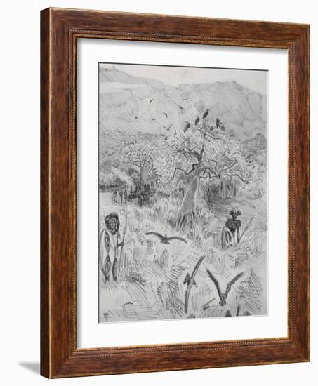 Masai Camp, C.1884-Harry Hamilton Johnston-Framed Giclee Print