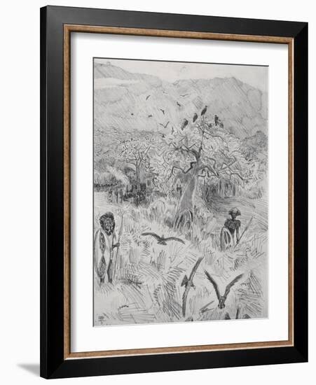 Masai Camp, C.1884-Harry Hamilton Johnston-Framed Giclee Print