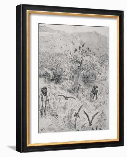 Masai Camp, C.1884-Harry Hamilton Johnston-Framed Giclee Print