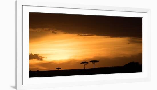 Masai Mara at sunset, Kenya, East Africa, Africa-Karen Deakin-Framed Premium Photographic Print