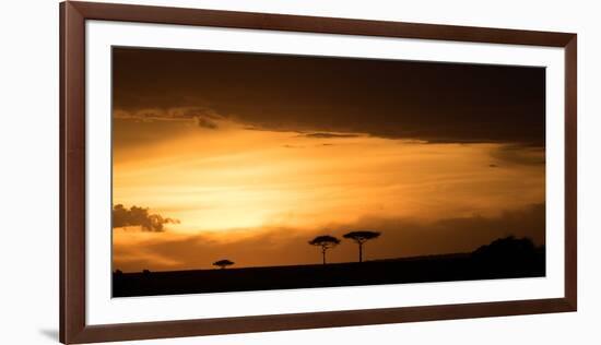 Masai Mara at sunset, Kenya, East Africa, Africa-Karen Deakin-Framed Premium Photographic Print