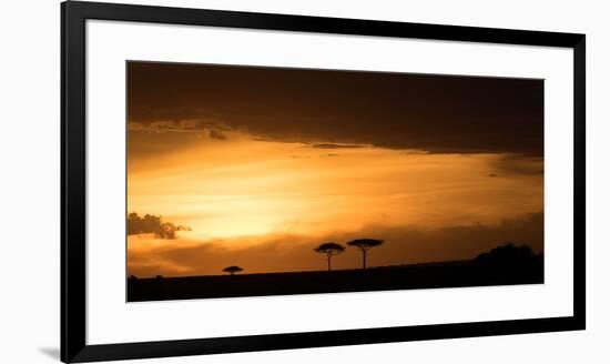 Masai Mara at sunset, Kenya, East Africa, Africa-Karen Deakin-Framed Premium Photographic Print