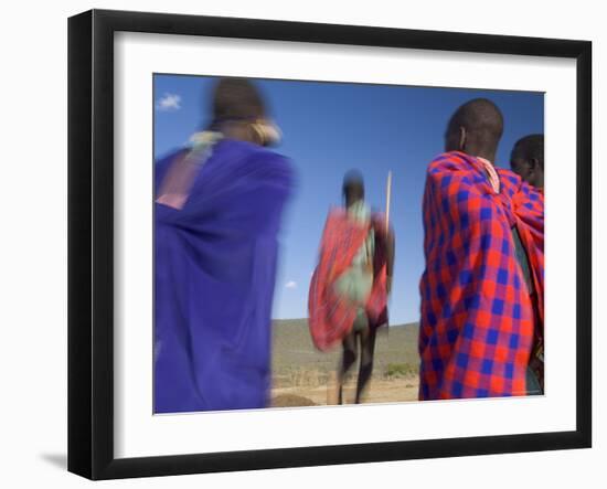 Masai Tribe, Masai Mara National Park, Kenya-Peter Adams-Framed Photographic Print