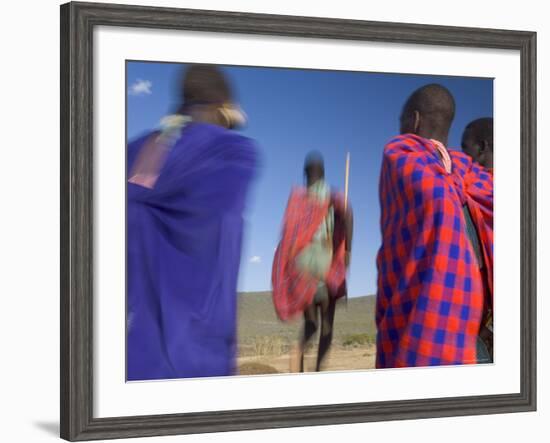 Masai Tribe, Masai Mara National Park, Kenya-Peter Adams-Framed Photographic Print