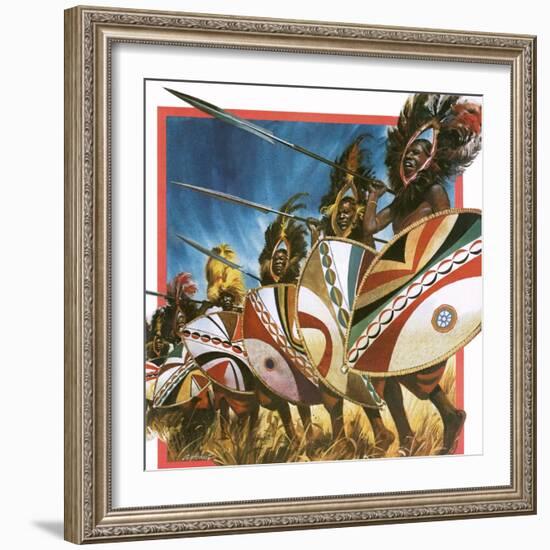 Masai Warriors-Andrew Howat-Framed Giclee Print