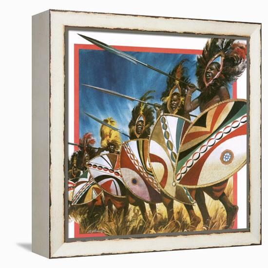 Masai Warriors-Andrew Howat-Framed Premier Image Canvas