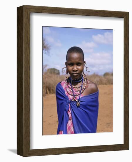 Masai Woman, Kenya, East Africa, Africa-Philip Craven-Framed Photographic Print