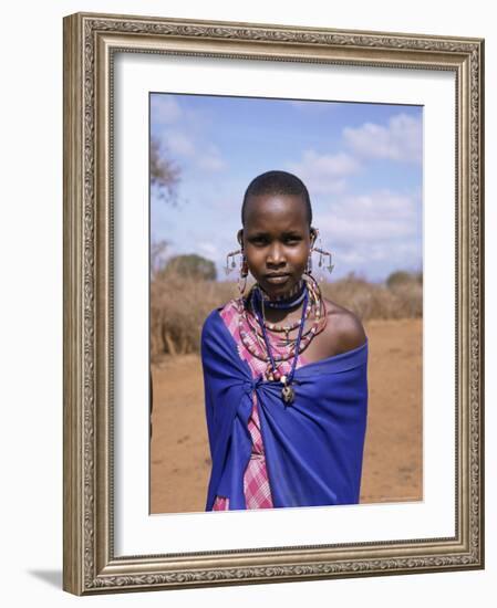 Masai Woman, Kenya, East Africa, Africa-Philip Craven-Framed Photographic Print