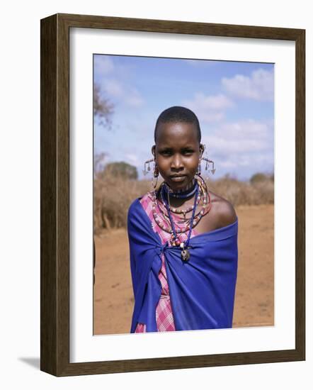 Masai Woman, Kenya, East Africa, Africa-Philip Craven-Framed Photographic Print