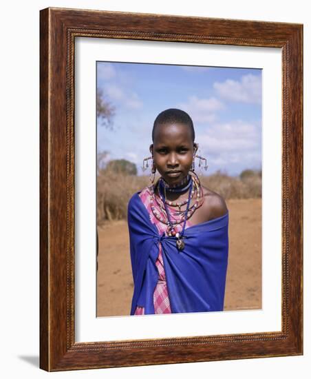 Masai Woman, Kenya, East Africa, Africa-Philip Craven-Framed Photographic Print