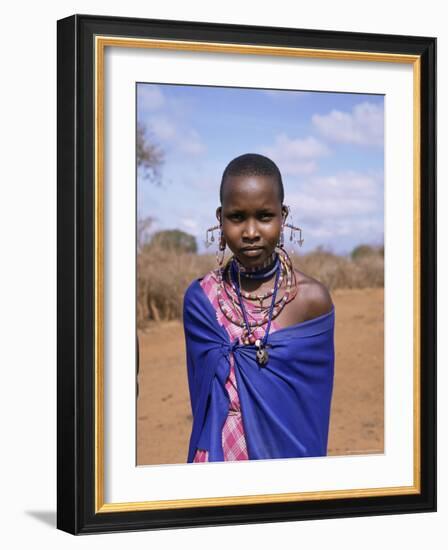 Masai Woman, Kenya, East Africa, Africa-Philip Craven-Framed Photographic Print